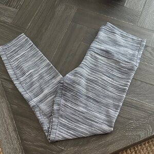 Lululemon Athletic Gray Striped Leggings